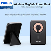 Philips 5000mAh 15W Wireless Charger Power Bank,Explorer's Edition Wireless MagSafe Power Bank DLP2551Q
